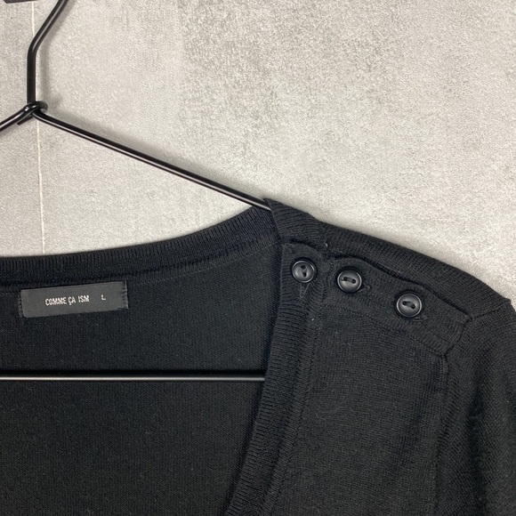 Vintage Comme Ca Ism black button sweater - Picture 4 of 6